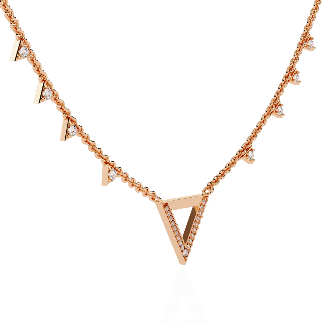 Geometric Statement Lab Grown Diamond necklace