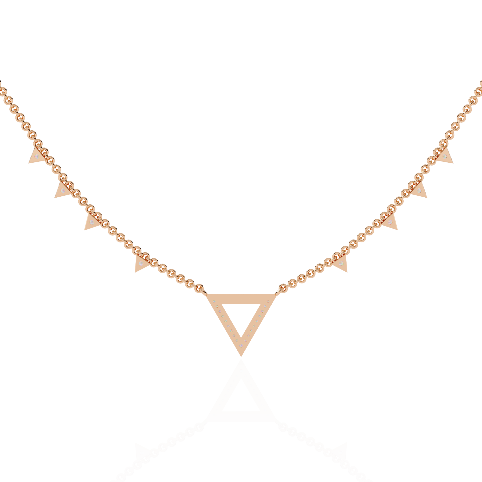 Geometric Statement Lab Grown Diamond necklace