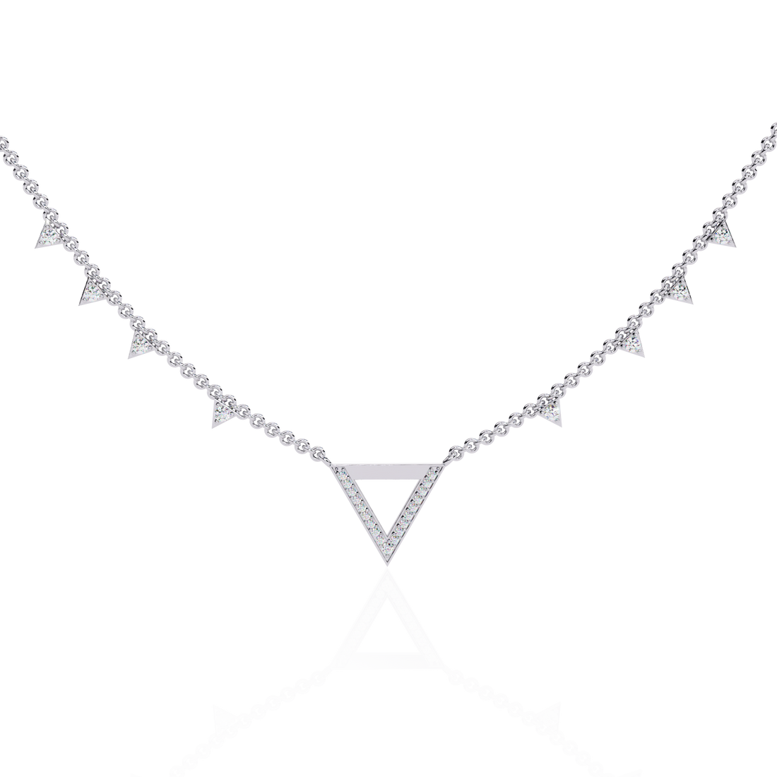 Geometric Statement Lab Grown Diamond necklace