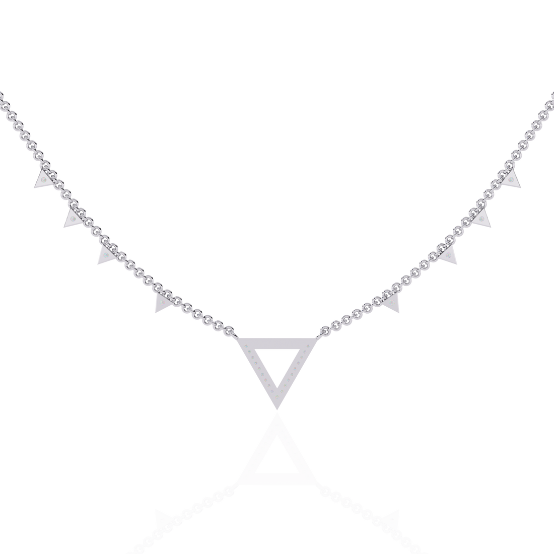 Geometric Statement Lab Grown Diamond necklace
