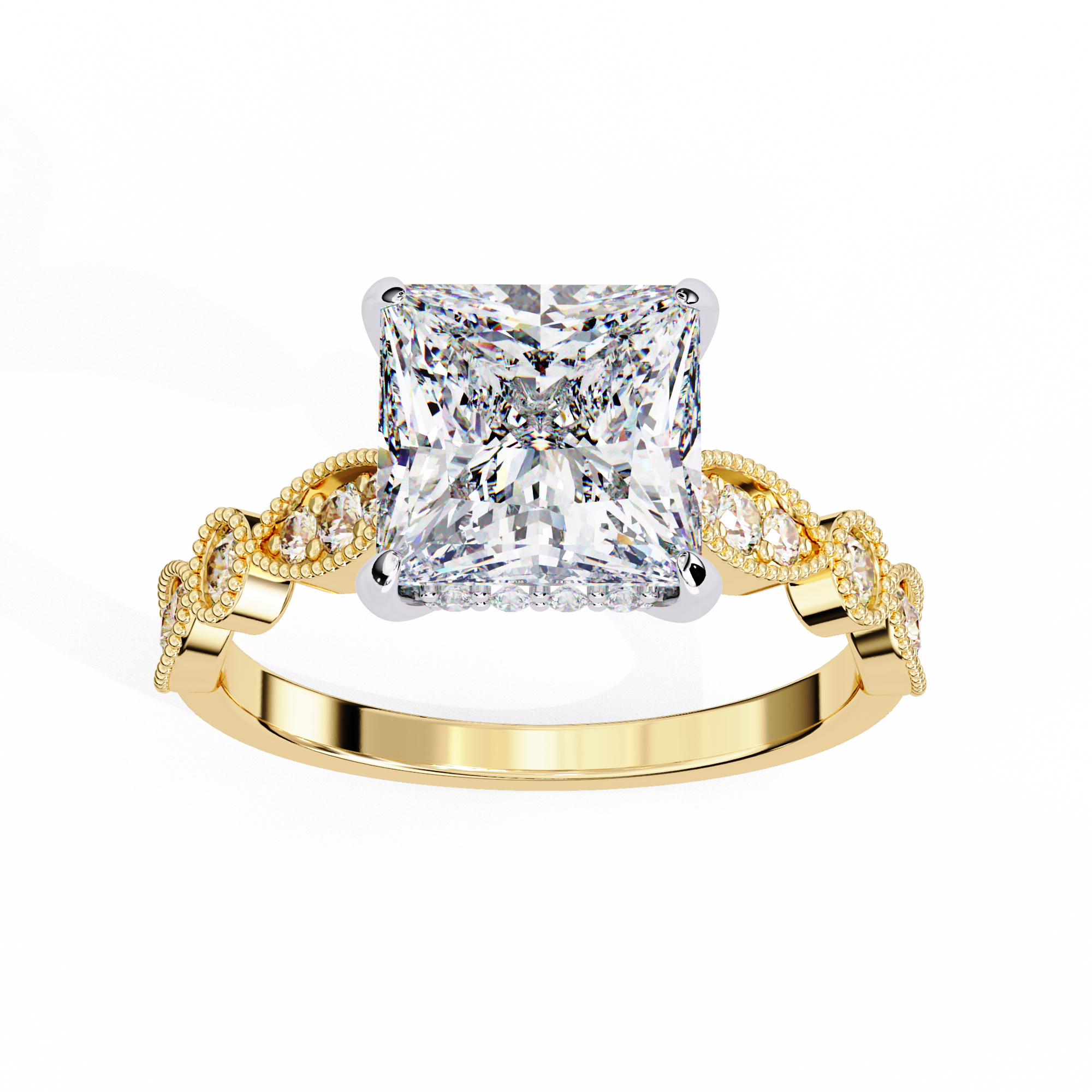 Glam Glint Princess Diamond Ring