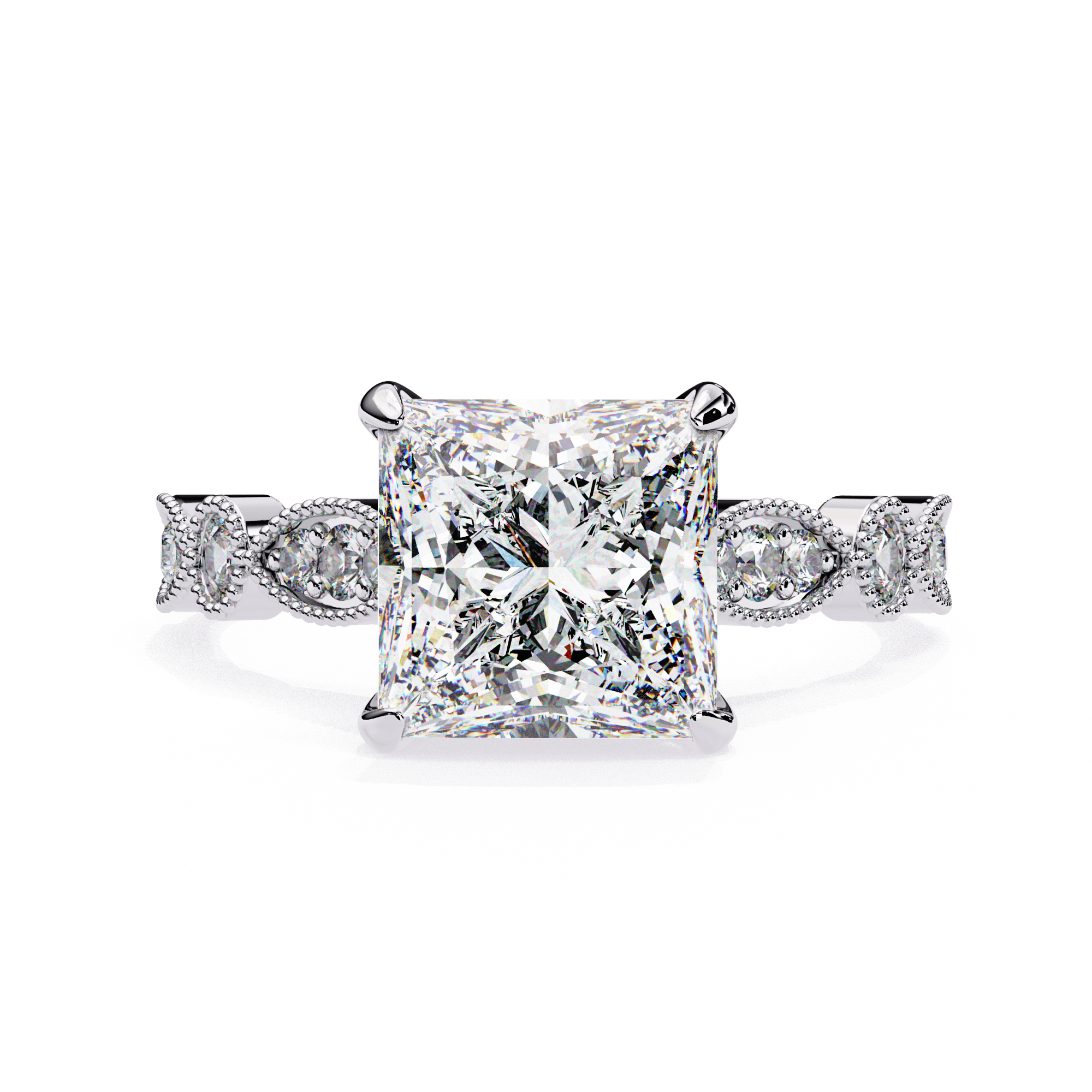 Glam Glint Princess Diamond Ring9