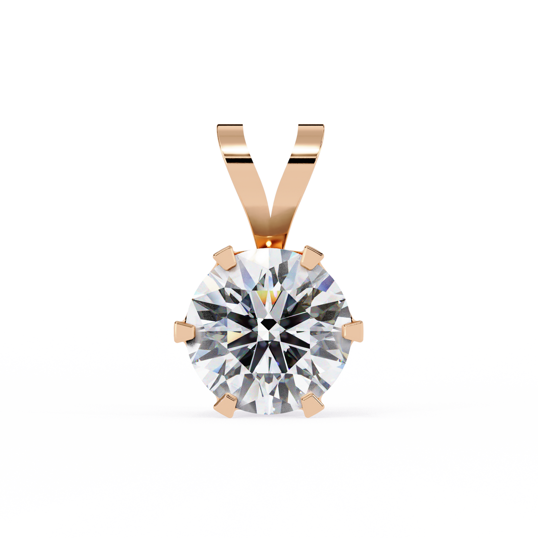 Glam Round 2 Carats Diamond Pendant