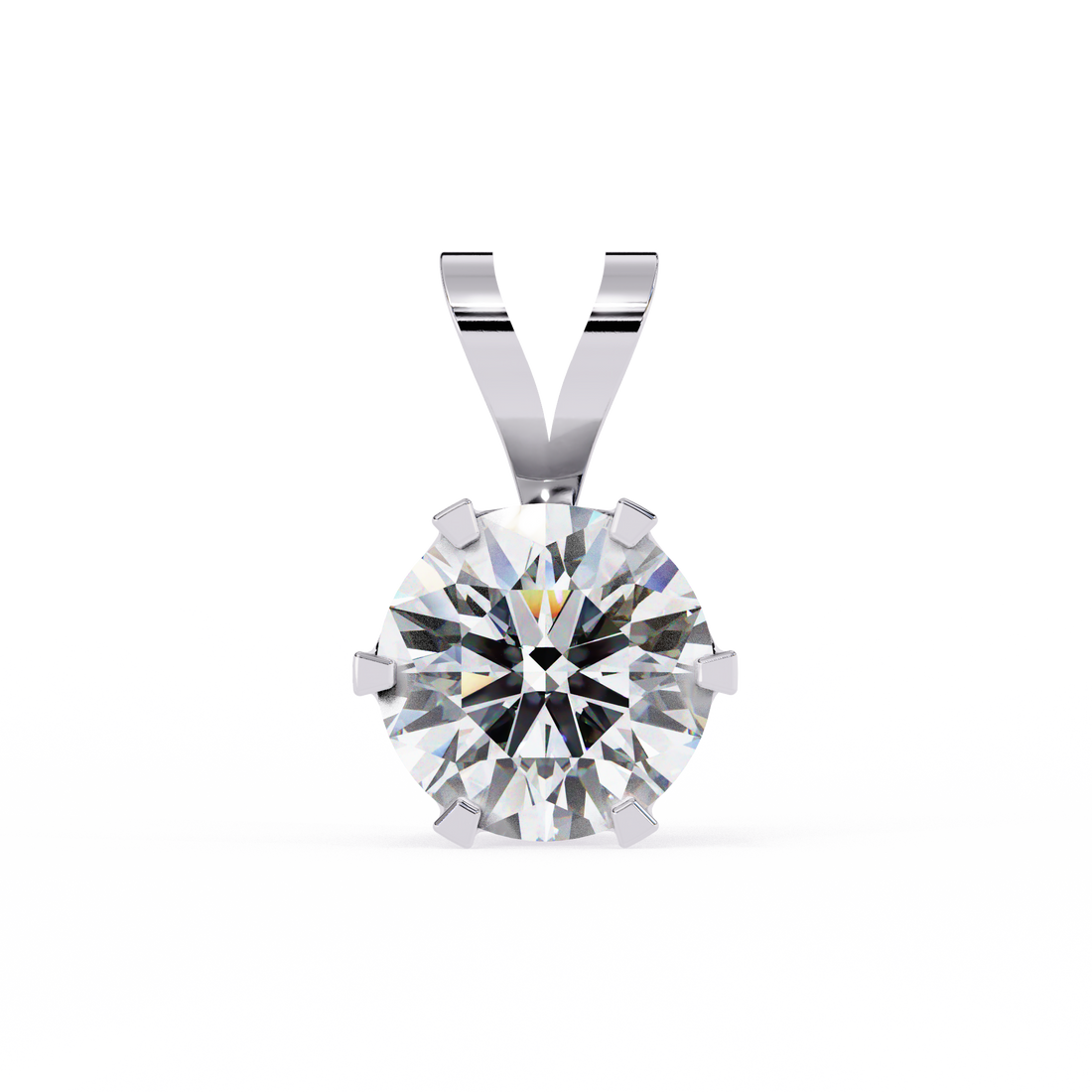 Glam Round 2 Carats Diamond Pendant