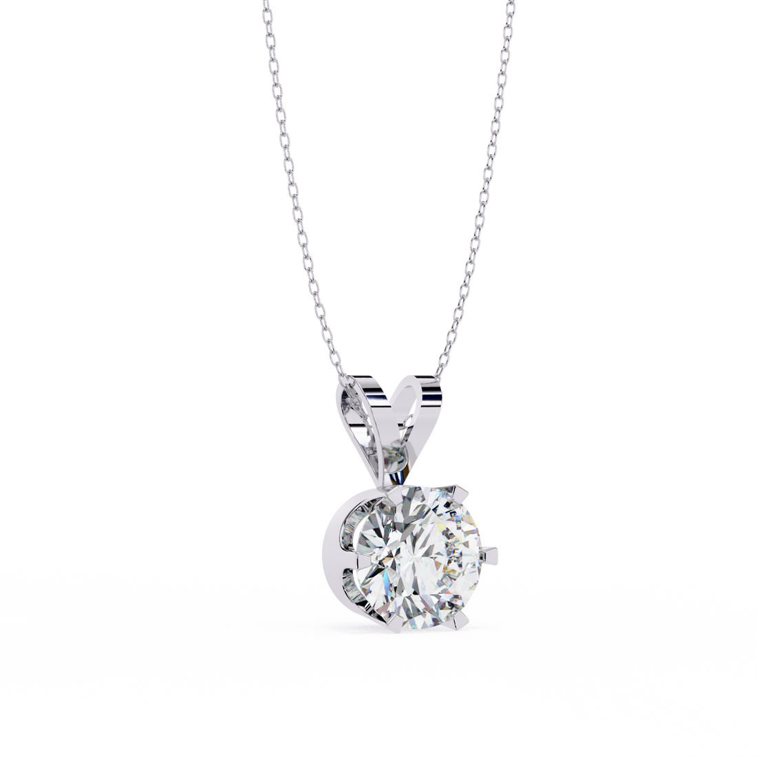 Glam Round 2 Carats Diamond Pendant