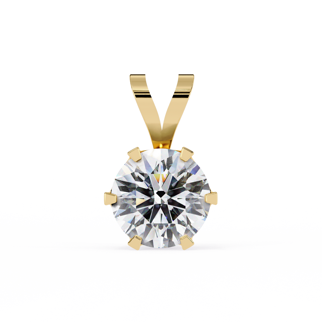 Glam Round 2 Carats Diamond Pendant