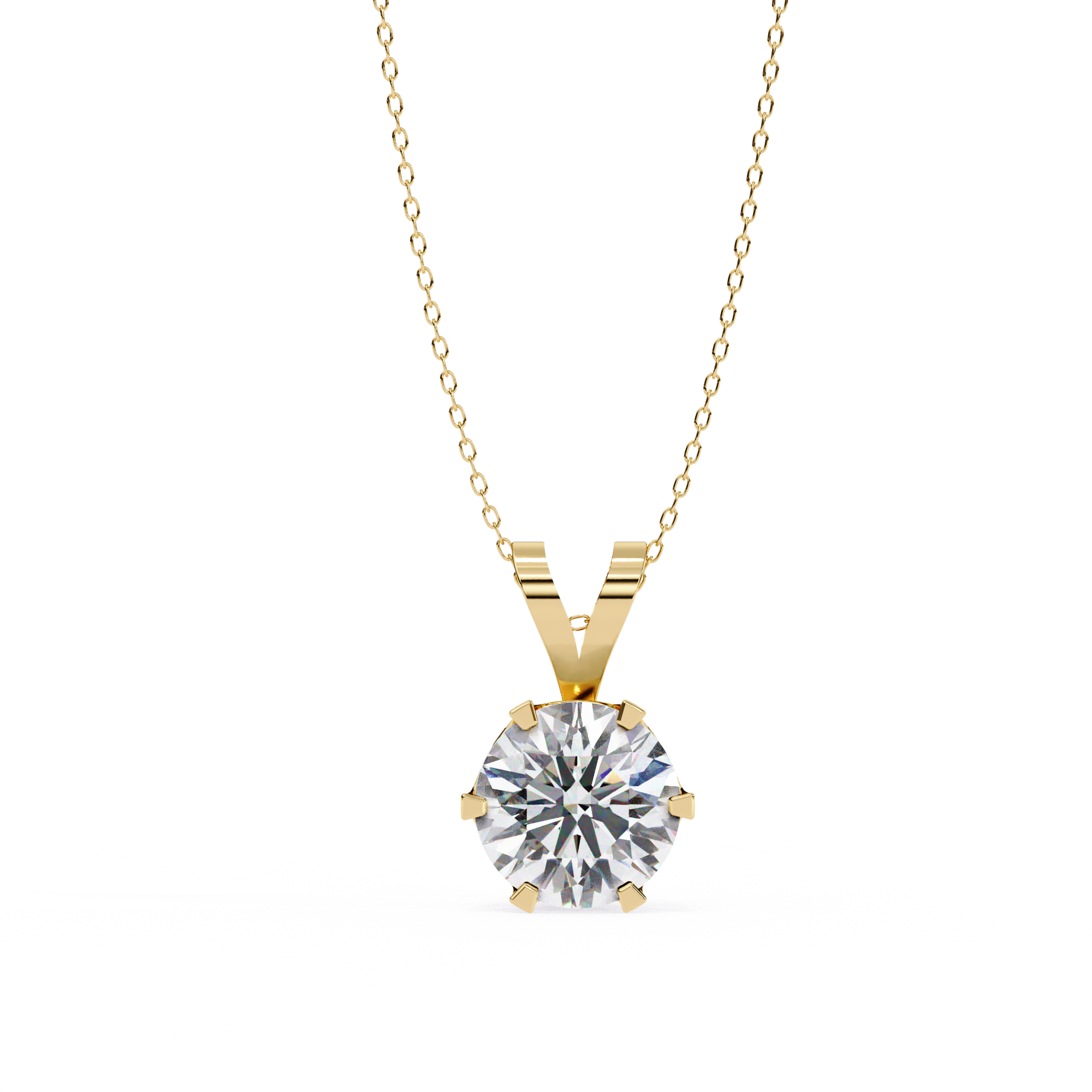 Glam Round 2 Carats Diamond Pendant