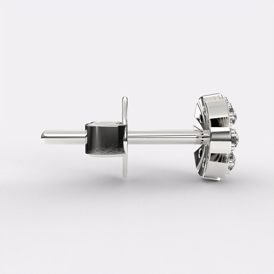 Glance Diamond Studs Earrings In 925 Silver