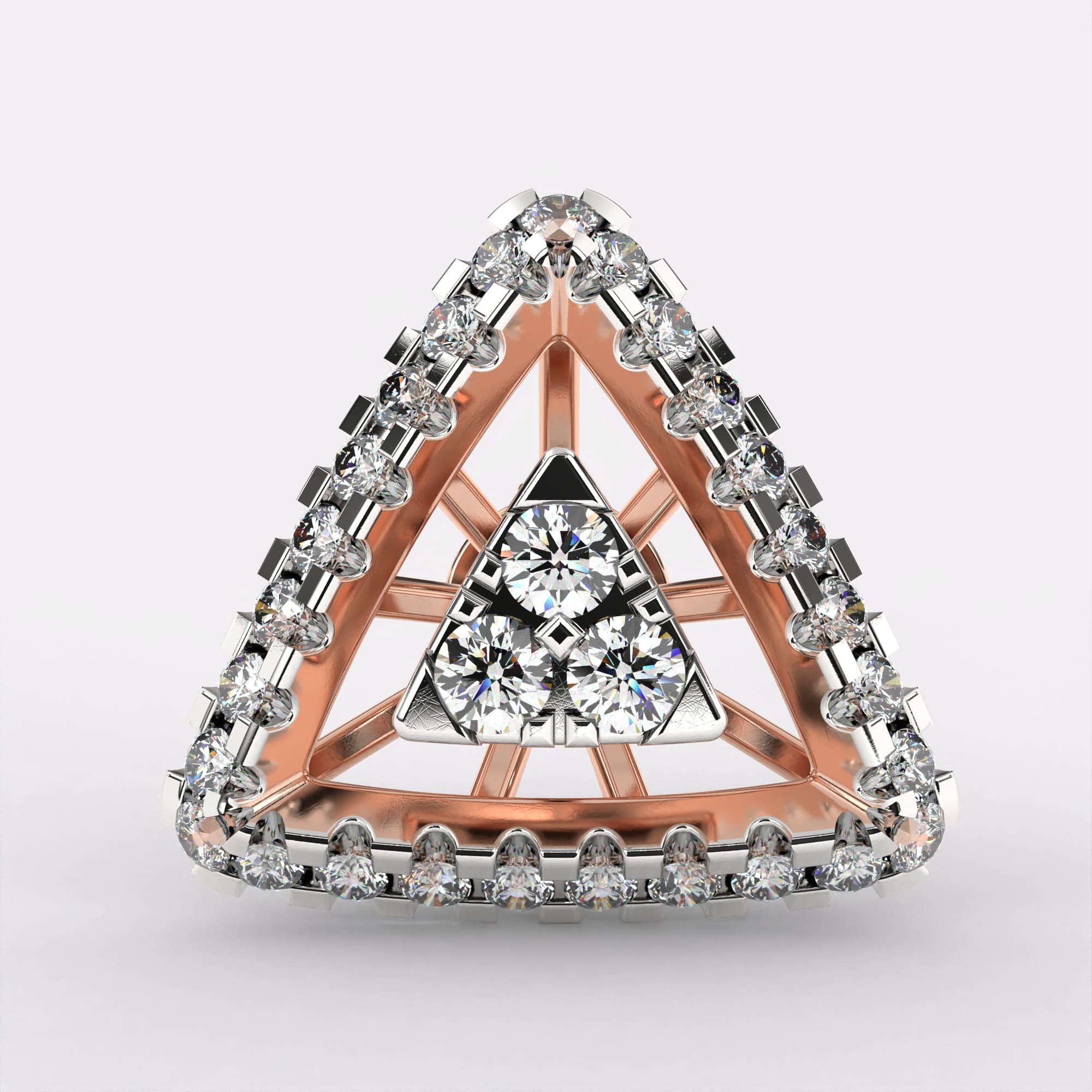 Glaring Tri Diamond Earrings