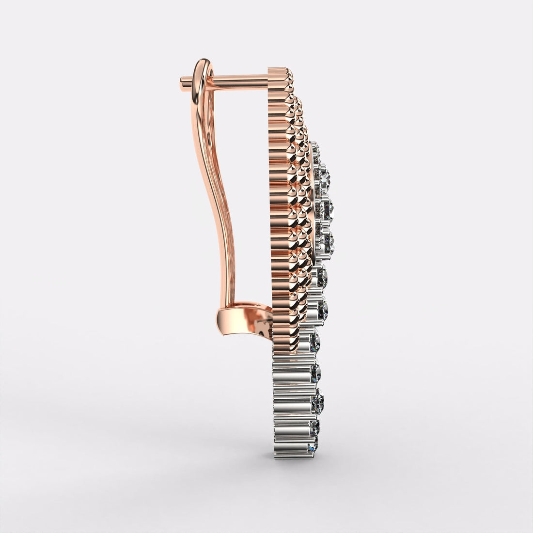 Gleaming lines Diamond  Earrings