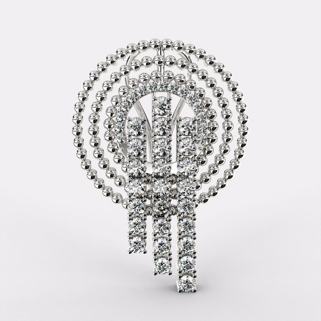 Gleaming lines Diamond  Earrings in 925 Silver