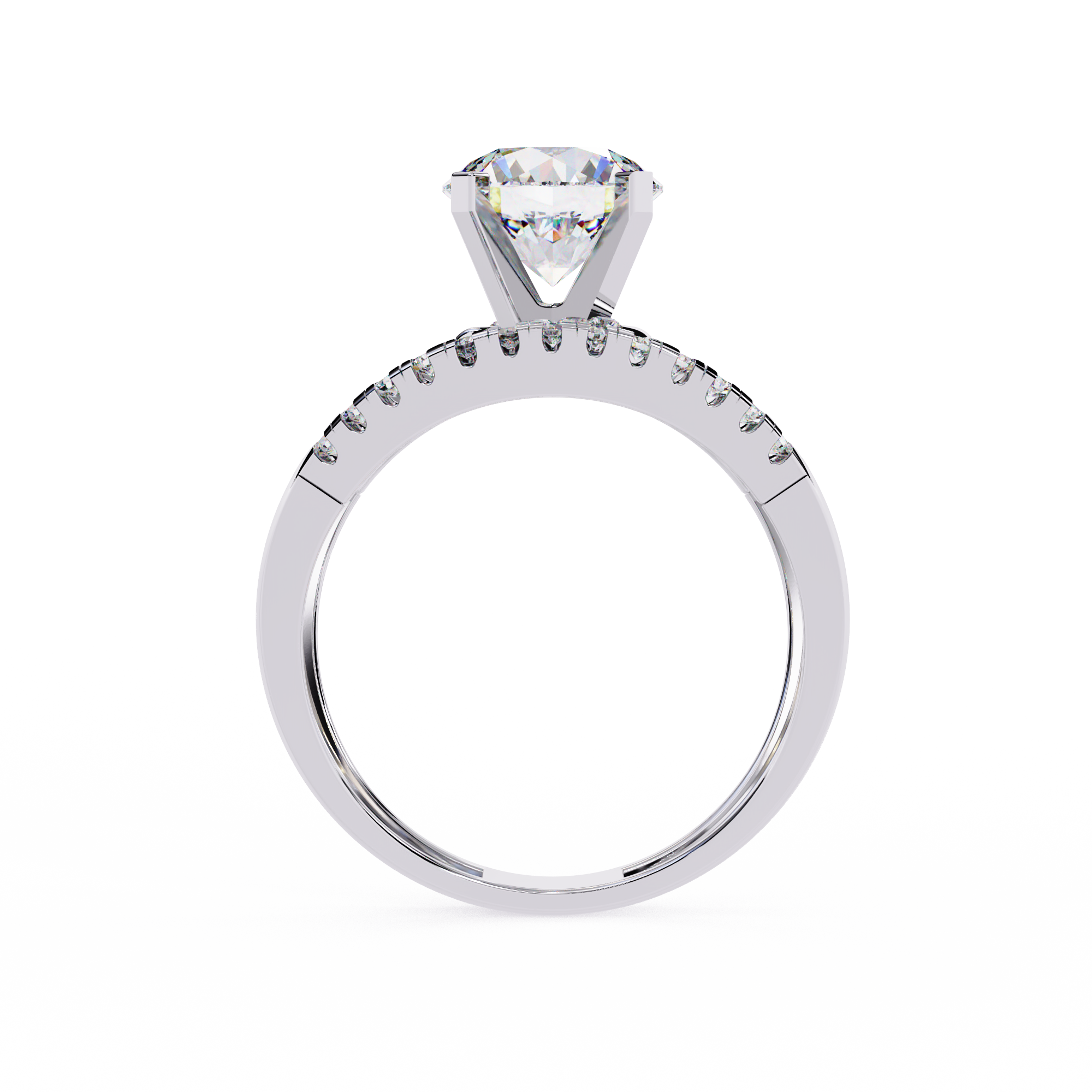 Glittering Circle Diamond Encrusted Ring 12