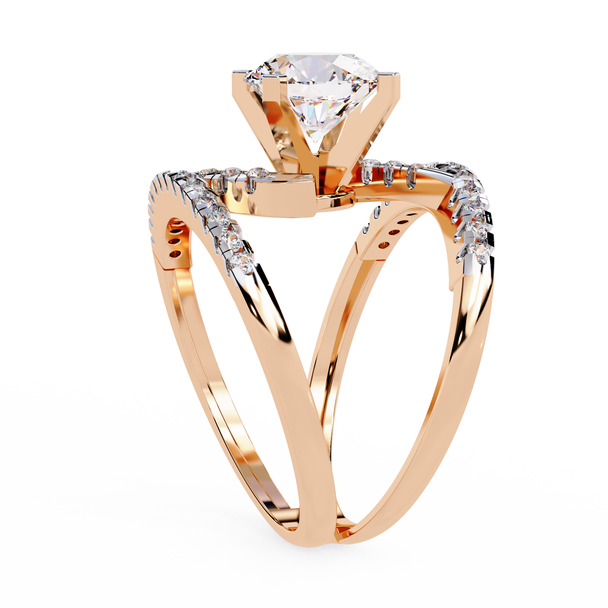 Glittering Circle Diamond Encrusted Ring 7