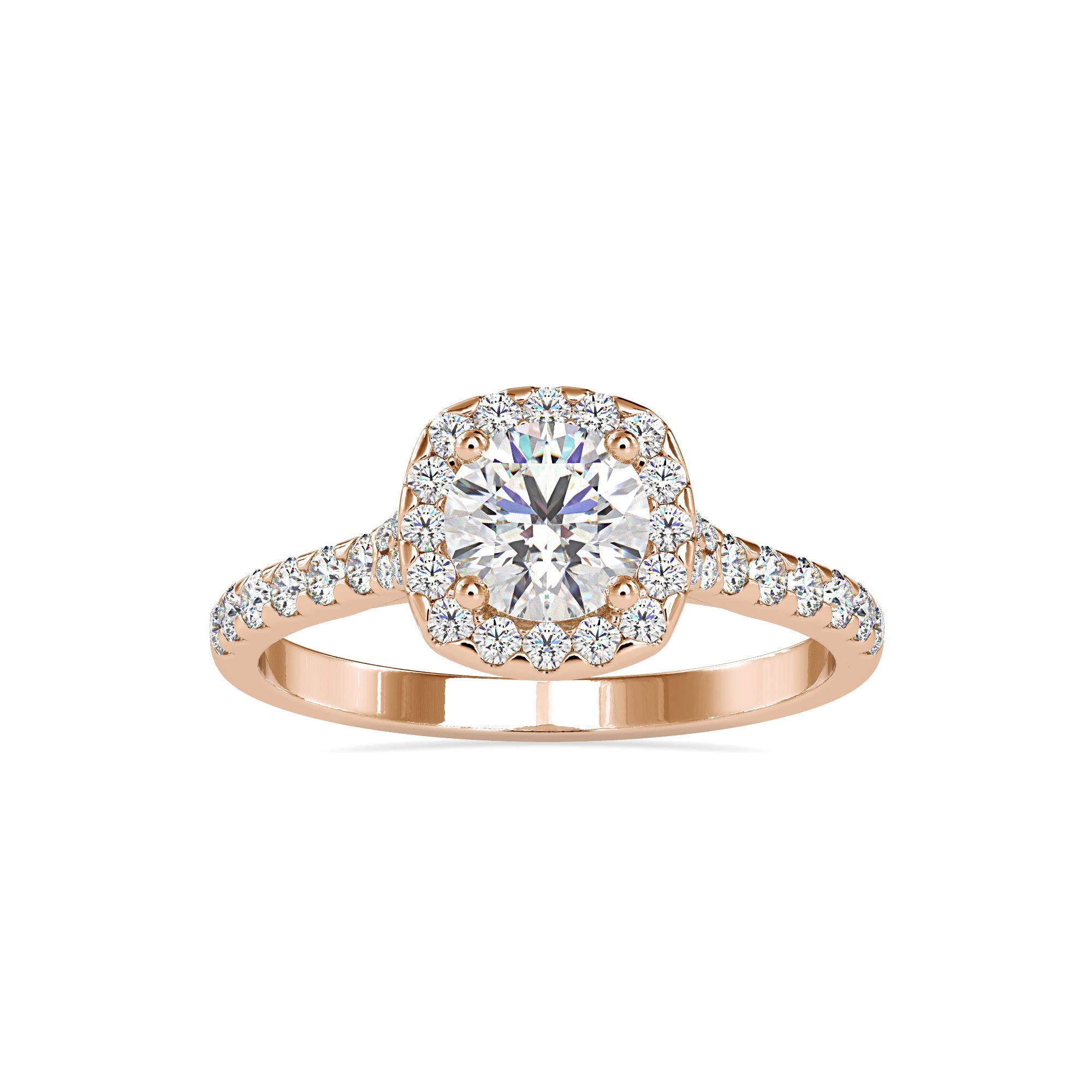 Glittering Halo Clustered Diamond Ring 3