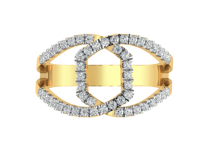 Glitzing  Crossover Diamond Ring