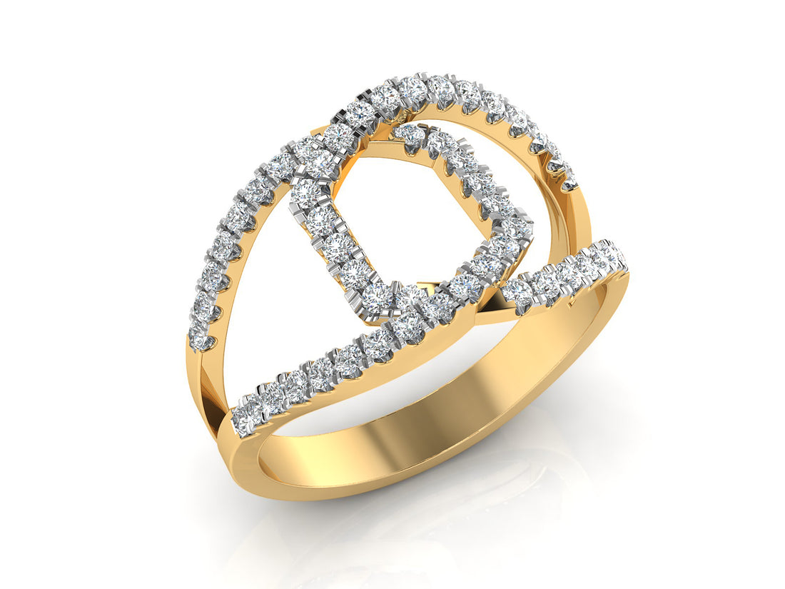 Glitzing  Crossover Diamond Ring 2