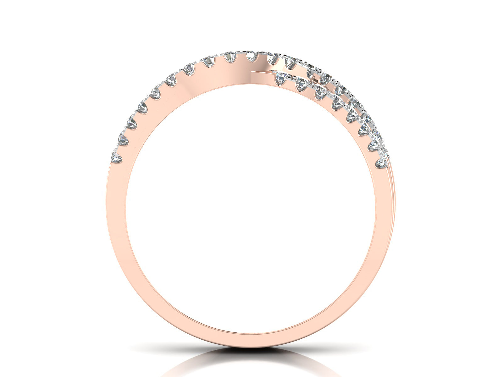 Glitzing  Crossover Diamond Ring 6
