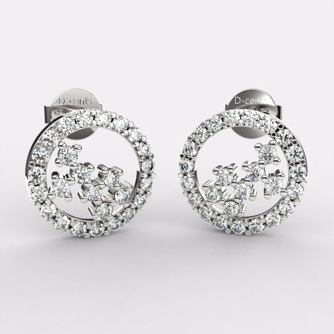 Glorious Offering Diamond Earrings In 925 Silver