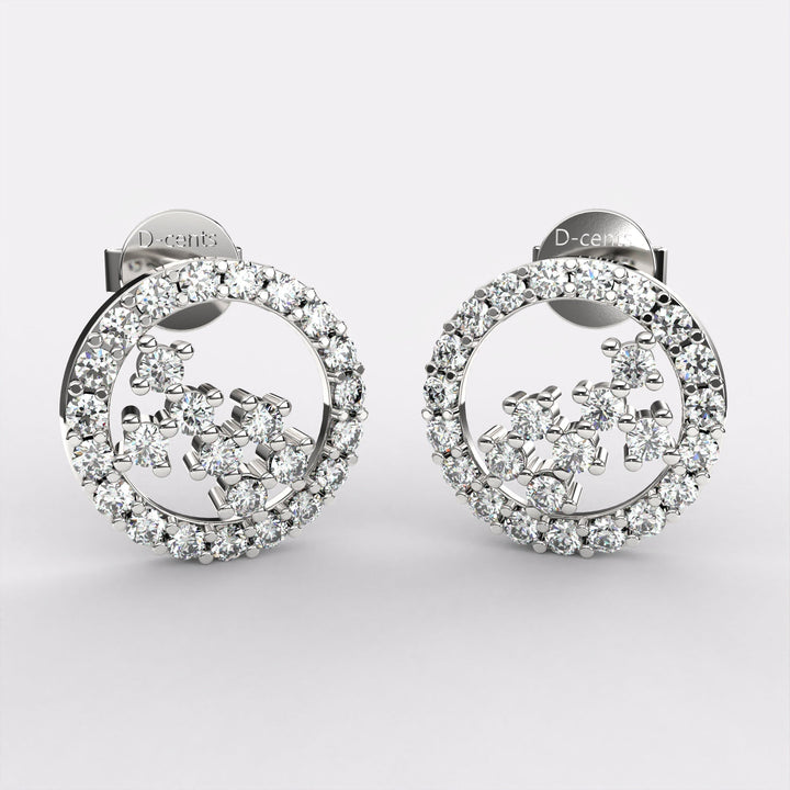 Glorious Offering Diamond Earrings In 925 Silver