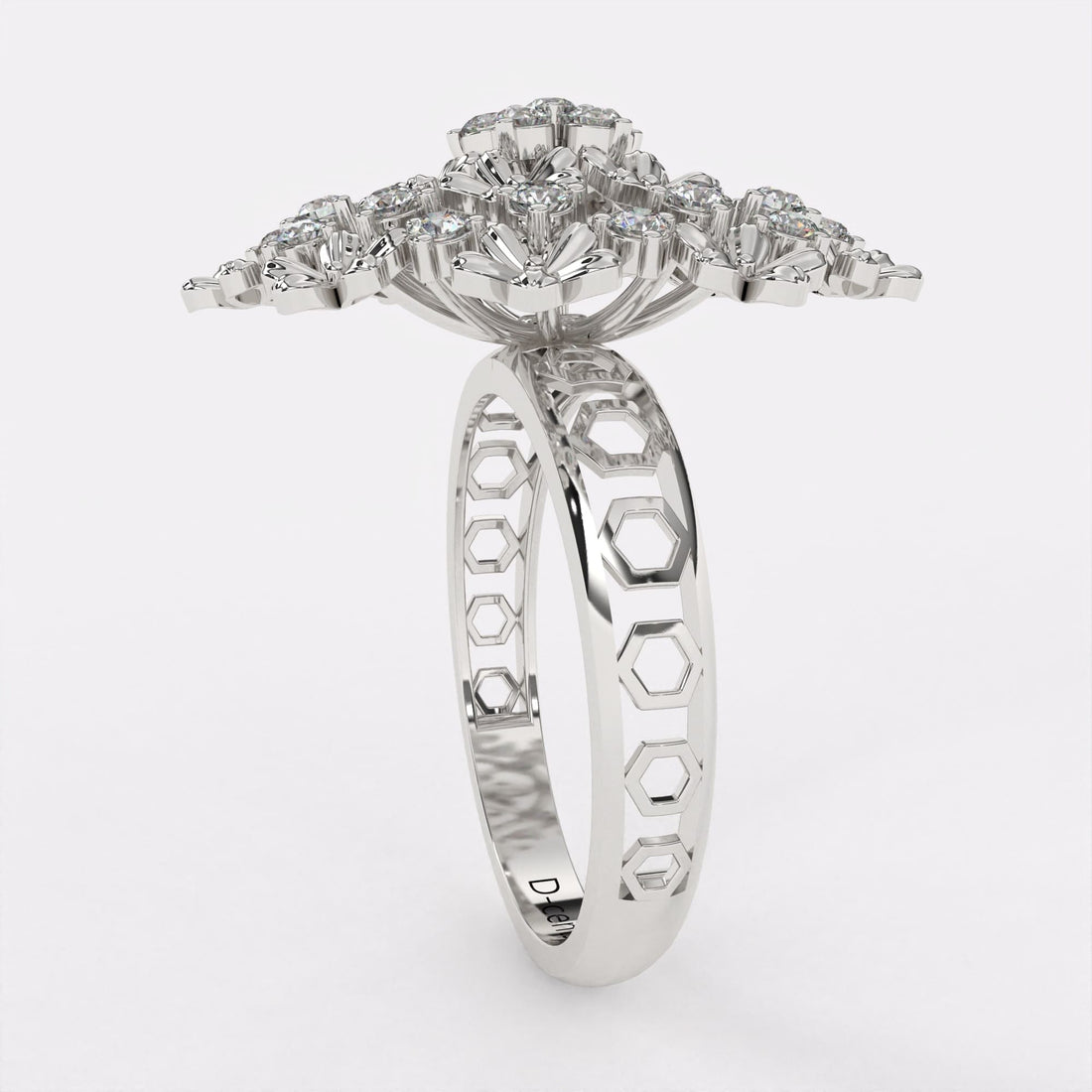 Gold Alloy Beads Diamond Ring