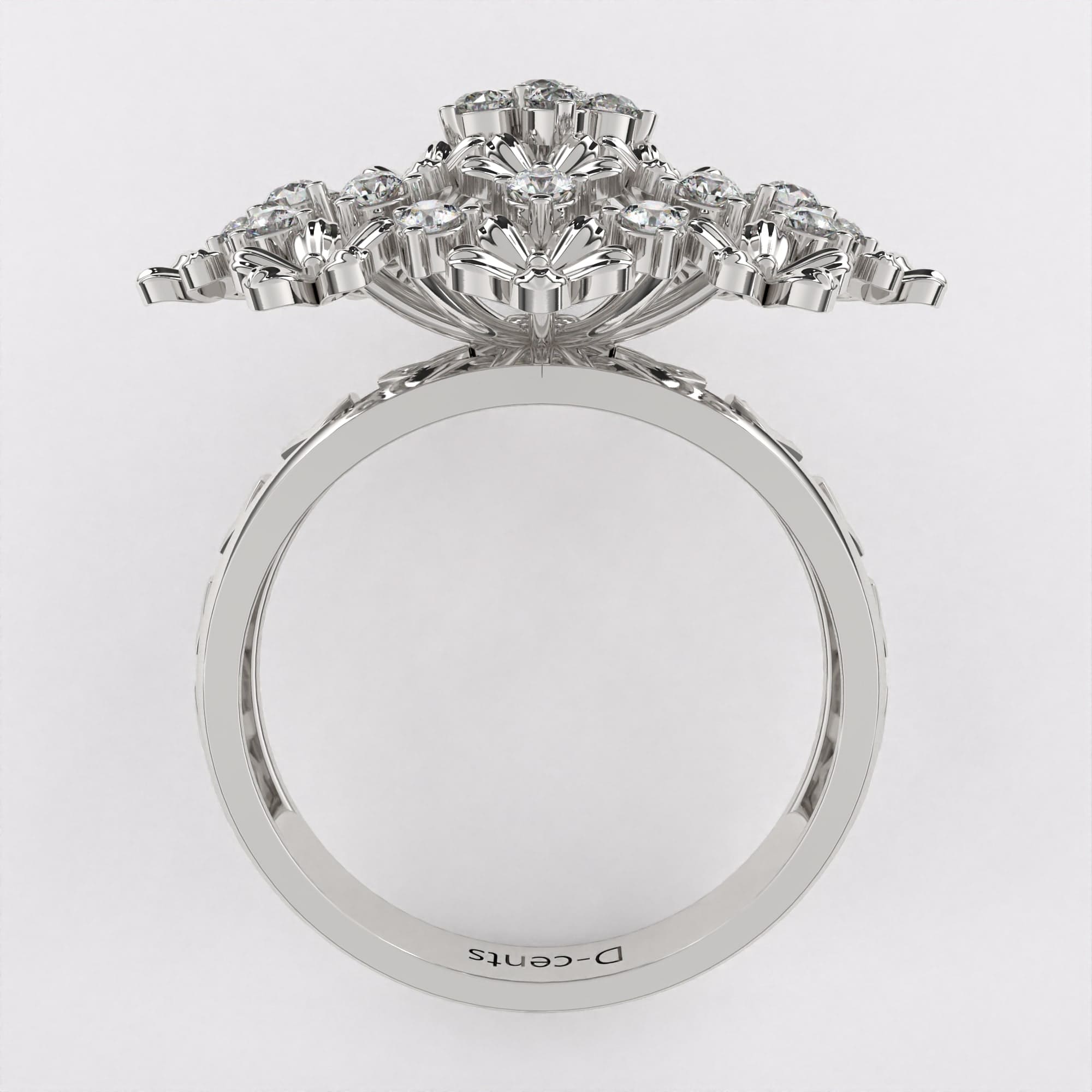 Gold Alloy Beads Diamond Ring