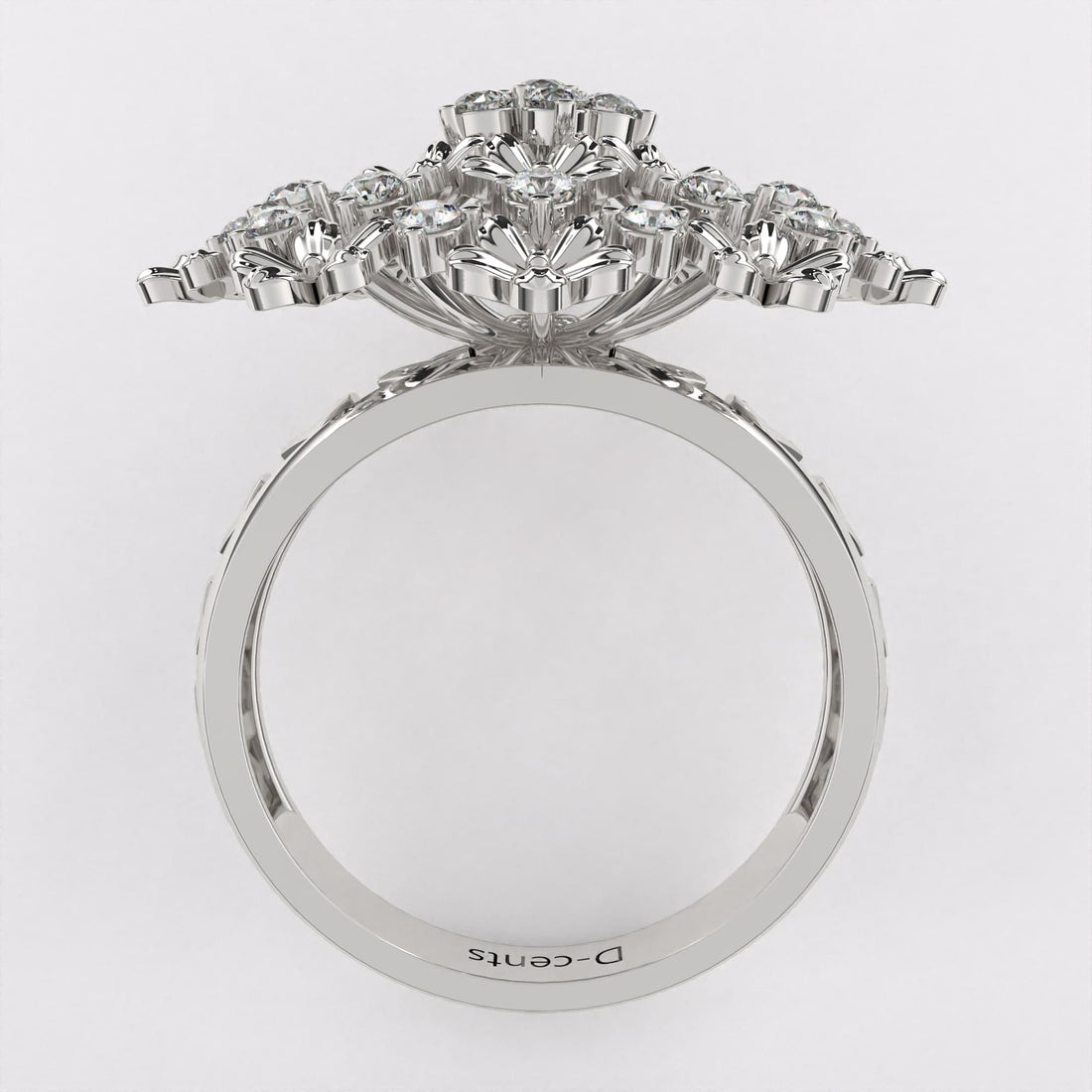 Gold Alloy Beads Diamond Ring