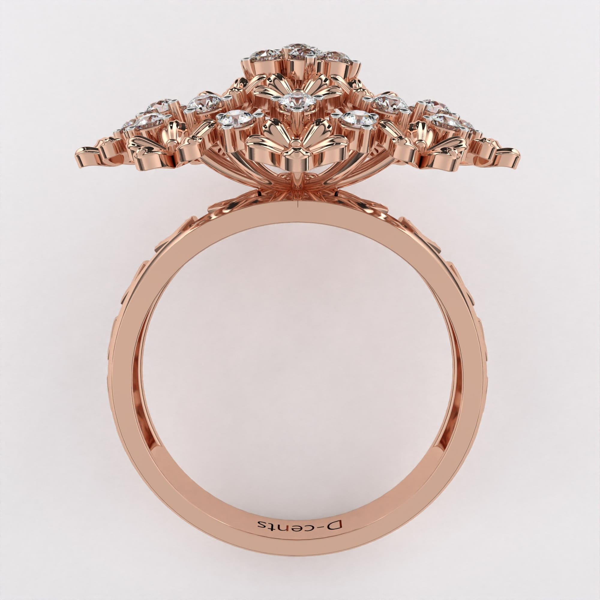 Gold Alloy Beads Diamond Ring