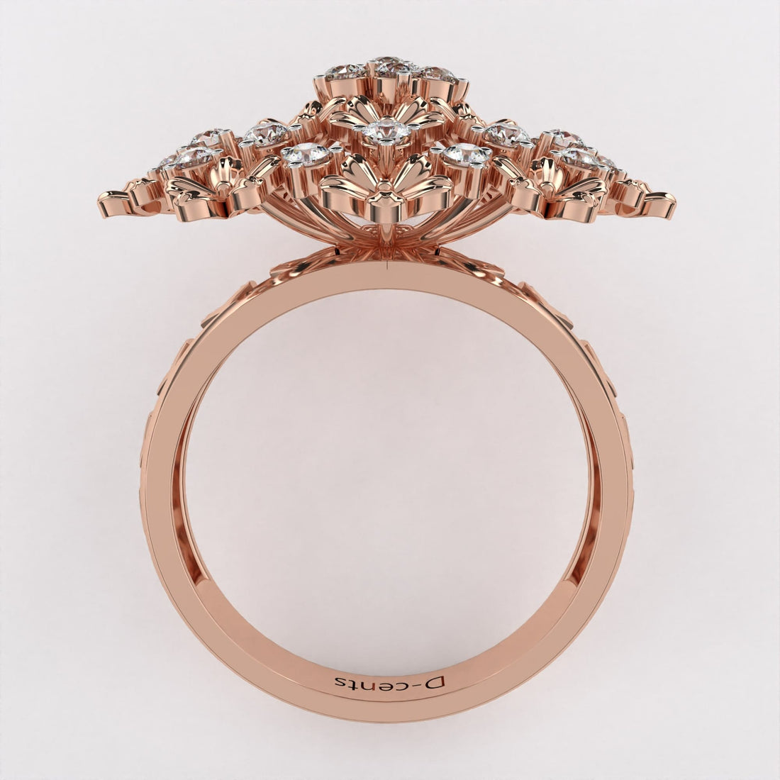 Gold Alloy Beads Diamond Ring