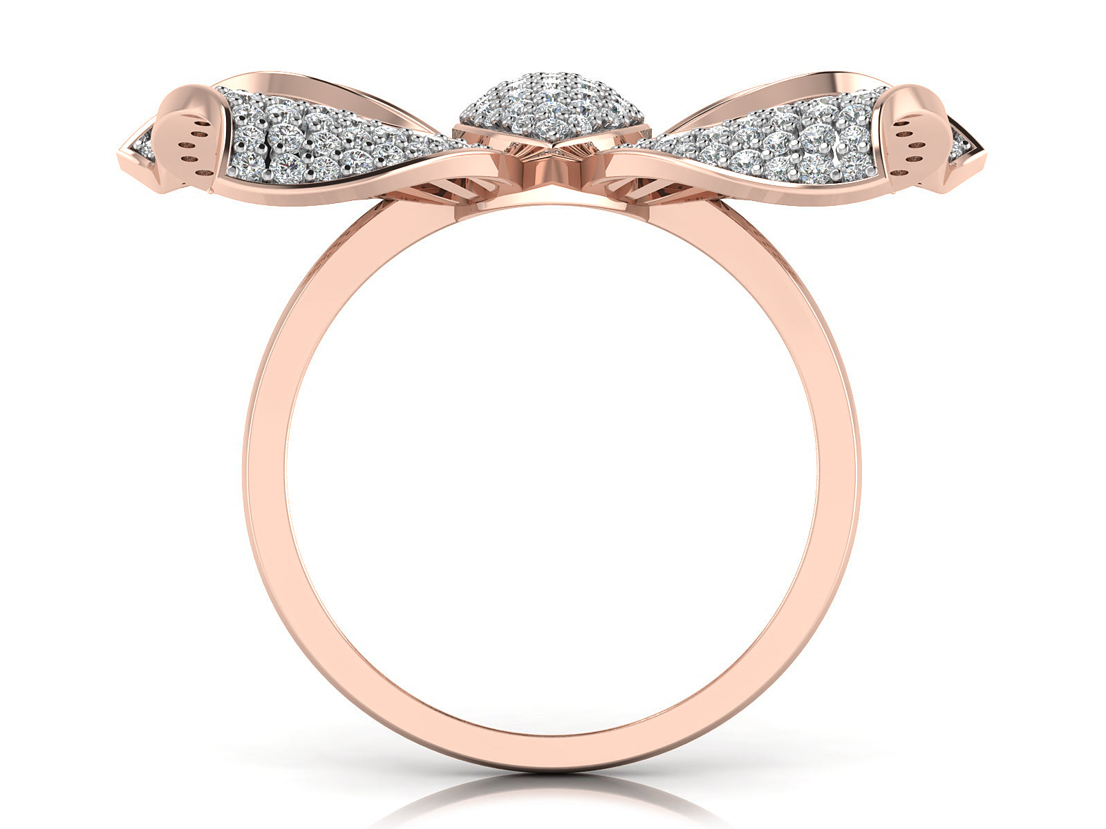 Gold Butterfly Diamond Ring 6