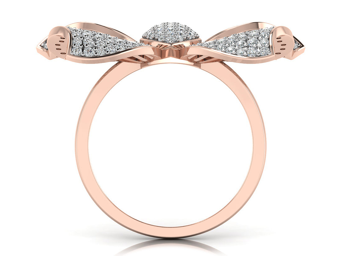 Gold Butterfly Diamond Ring 6