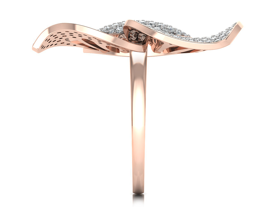 Gold Butterfly Diamond Ring 7