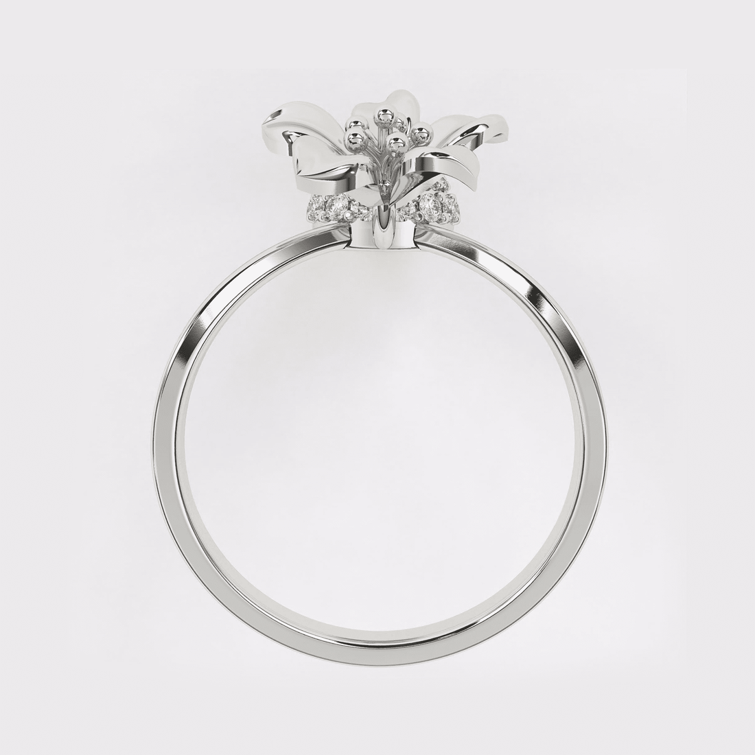 Gold Floral Diamond Ring