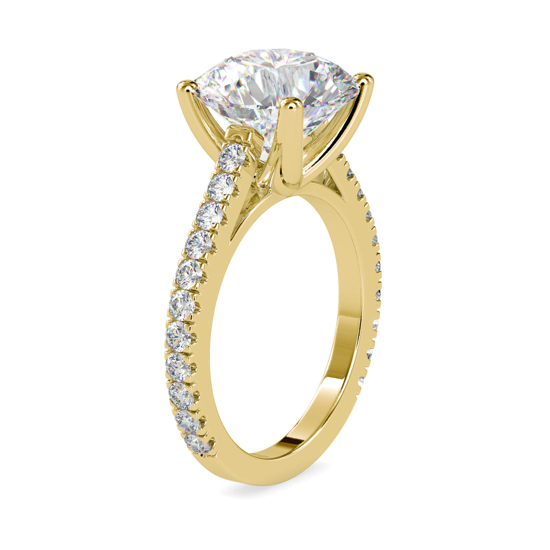 Gold Mirage Round Diamond Ring 6