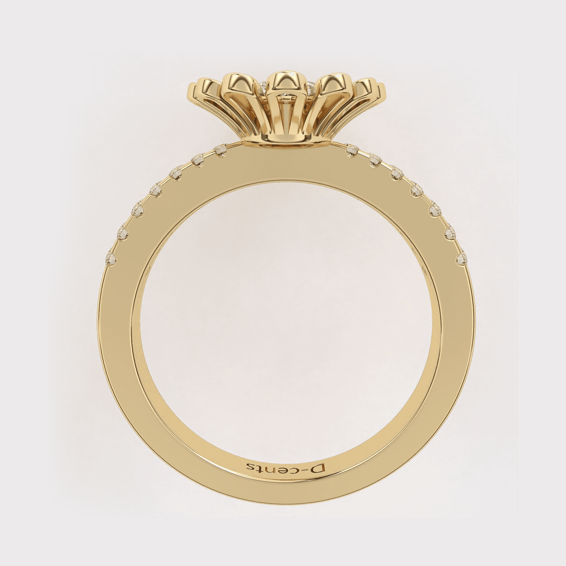 Gold Sunflower Diamond Ring