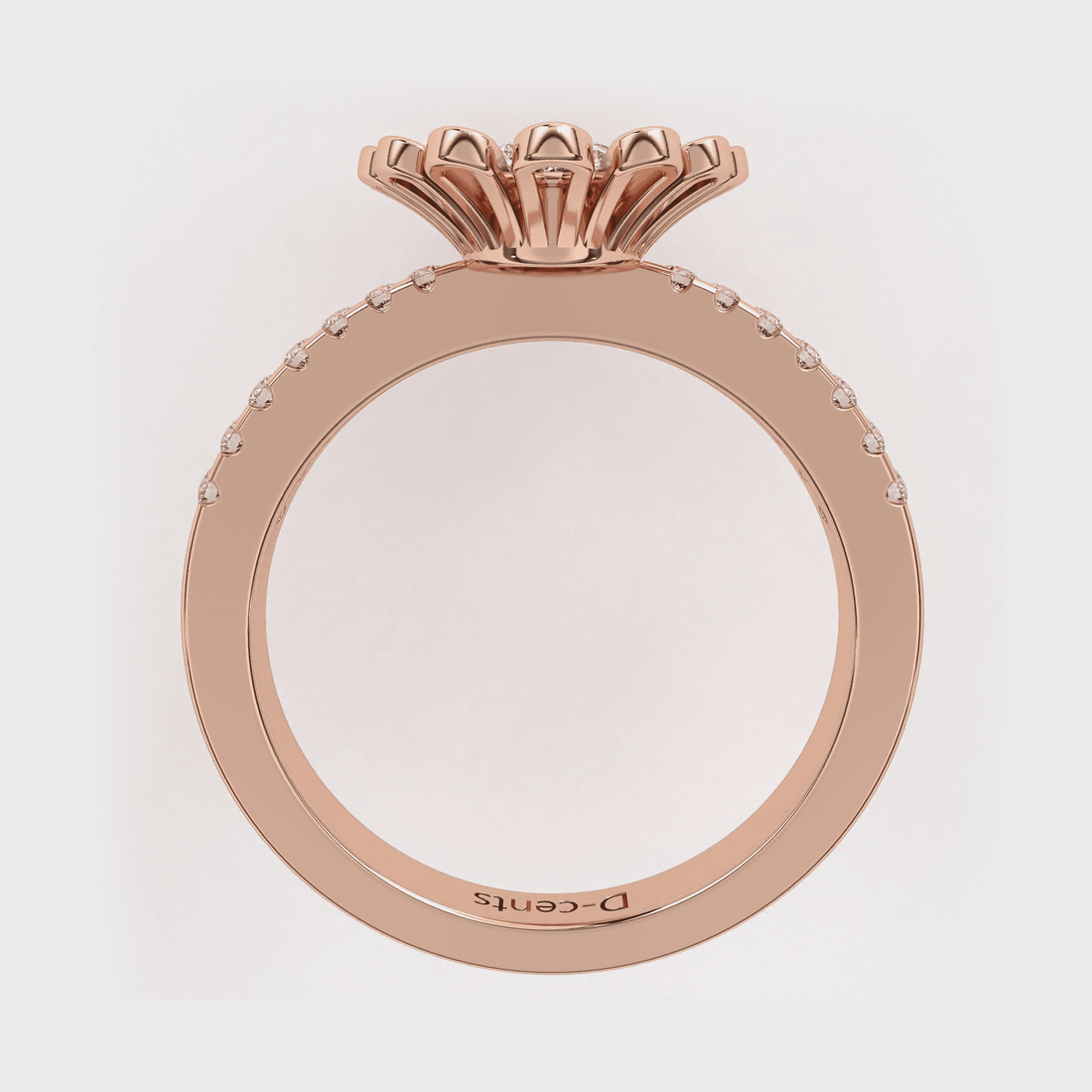 Gold Sunflower Diamond Ring