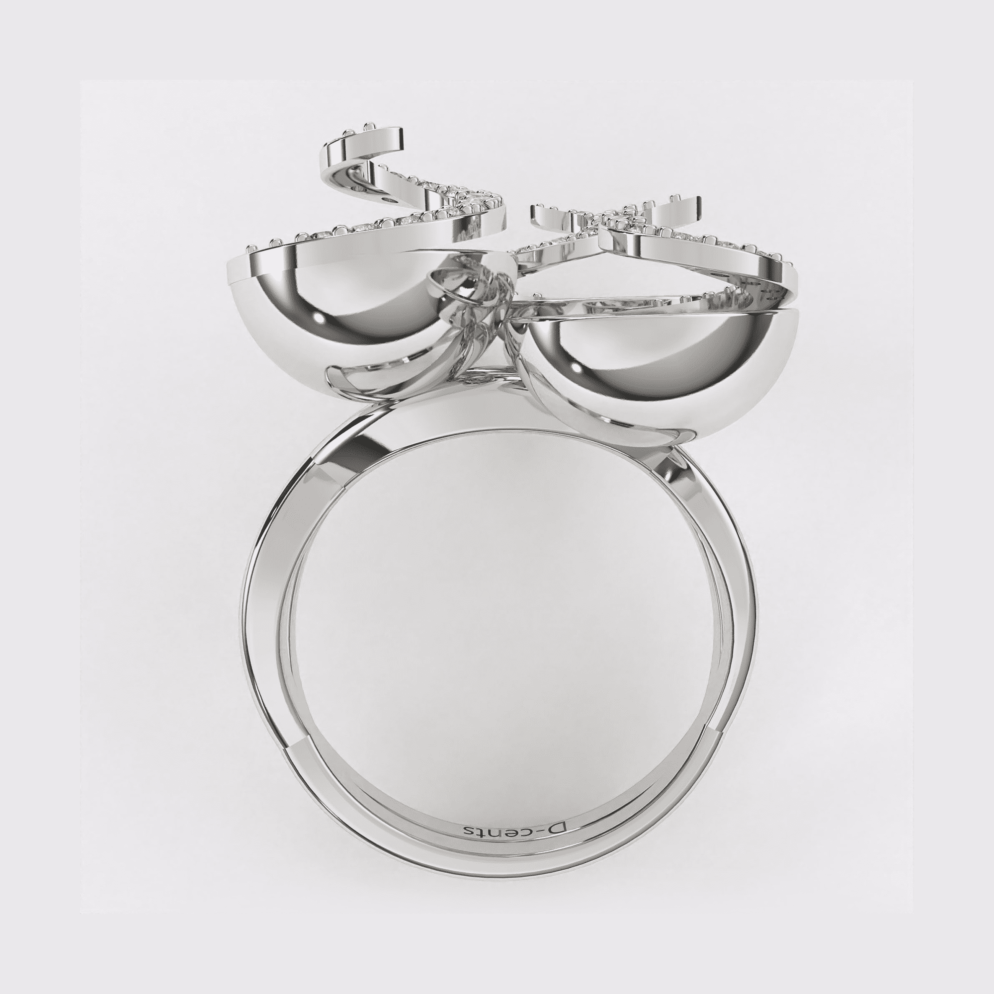 Gold Swirl Diamond Ring