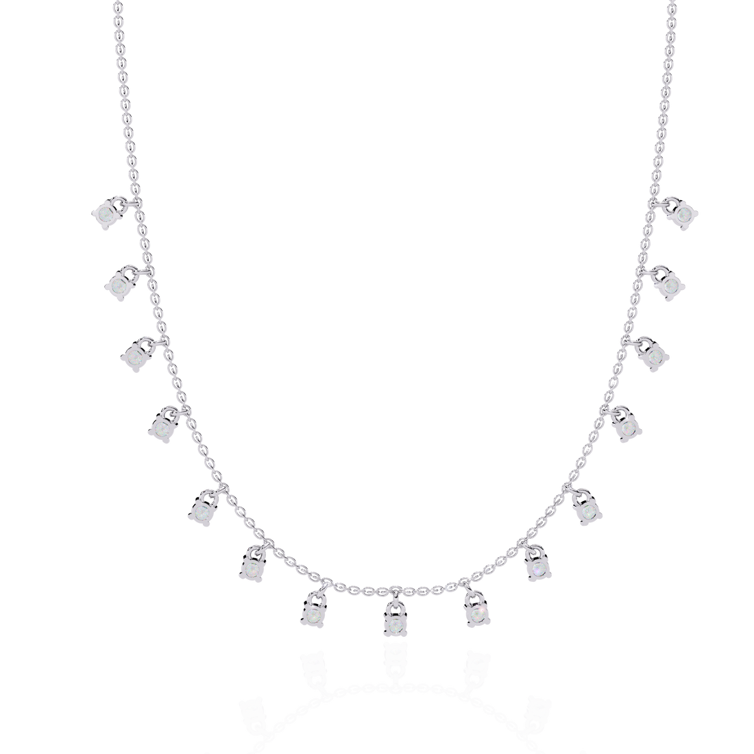 Golded Thread Lab Grown Diamond Necklace