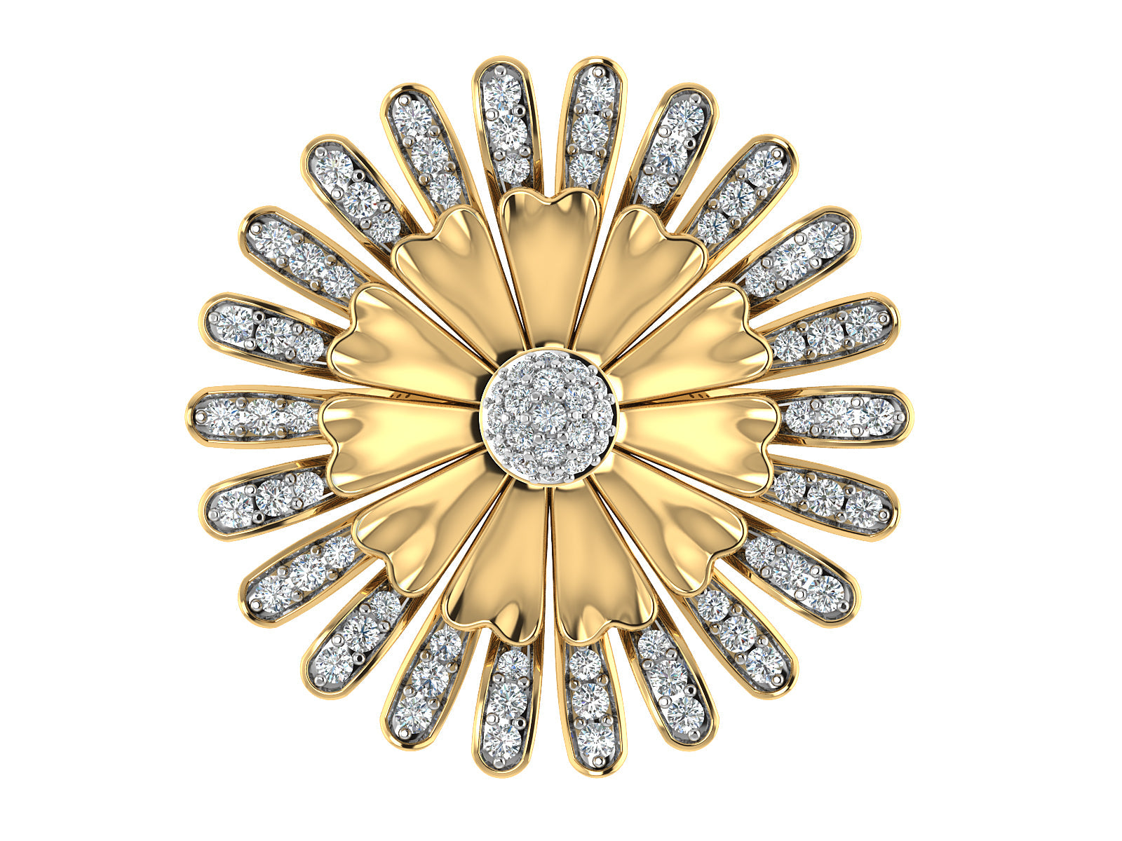 Golden Blossom Diamond Ring