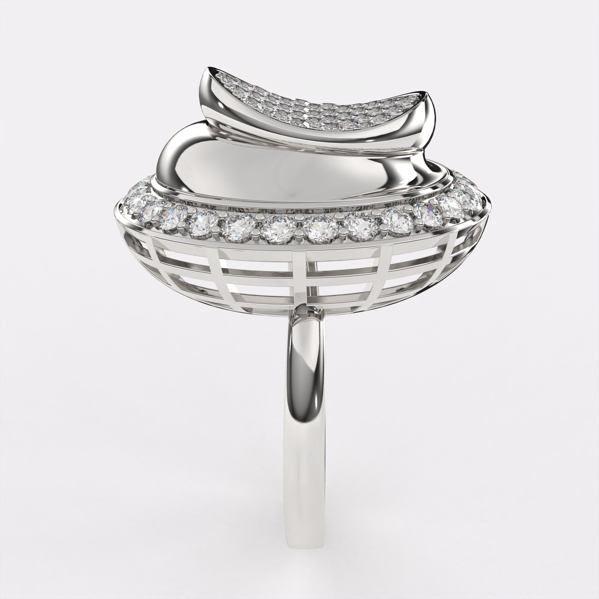 Golden Glow Diamond Ring in 925 Silver
