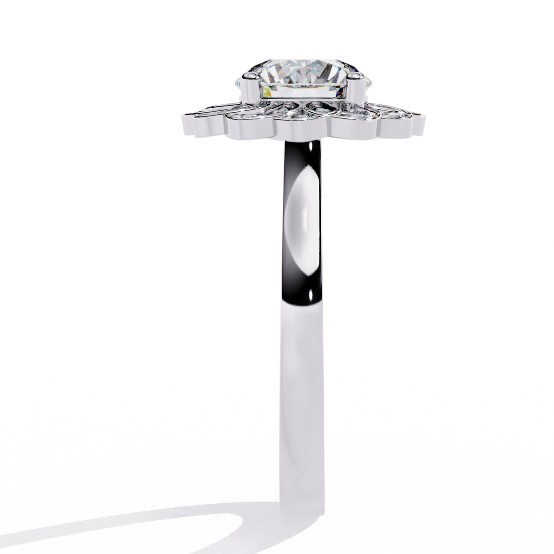 Golden Glow Sunburst Diamond Ring 11