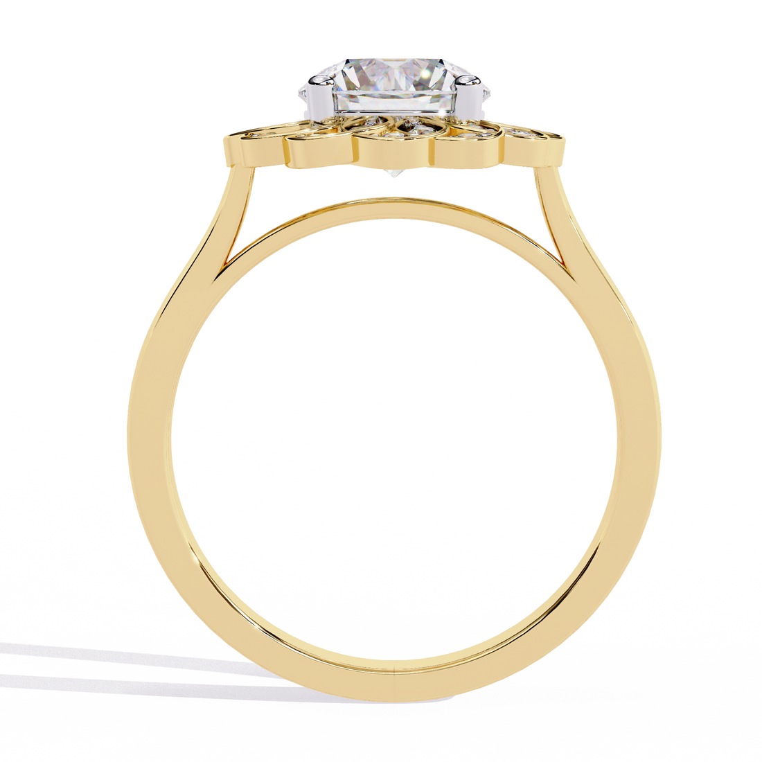 Golden Glow Sunburst Diamond Ring 3