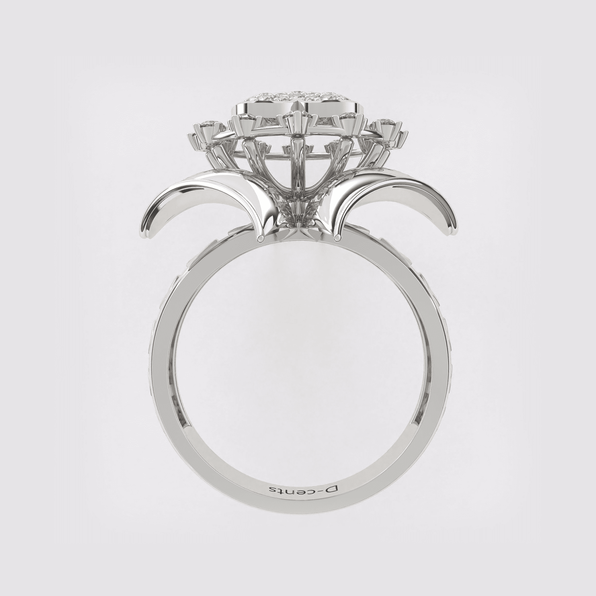 Golden Heart Diamond Ring