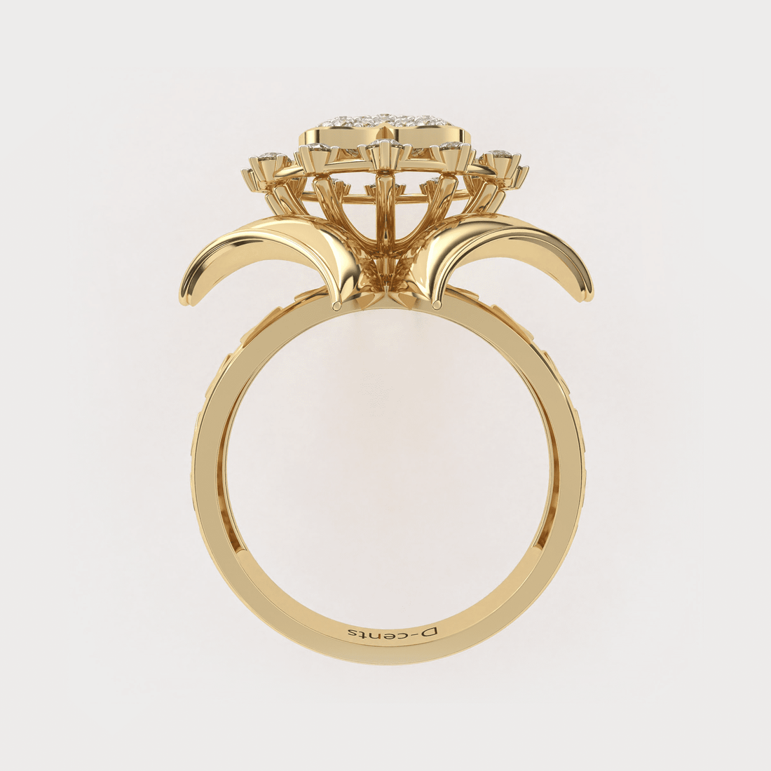 Golden Heart Diamond Ring
