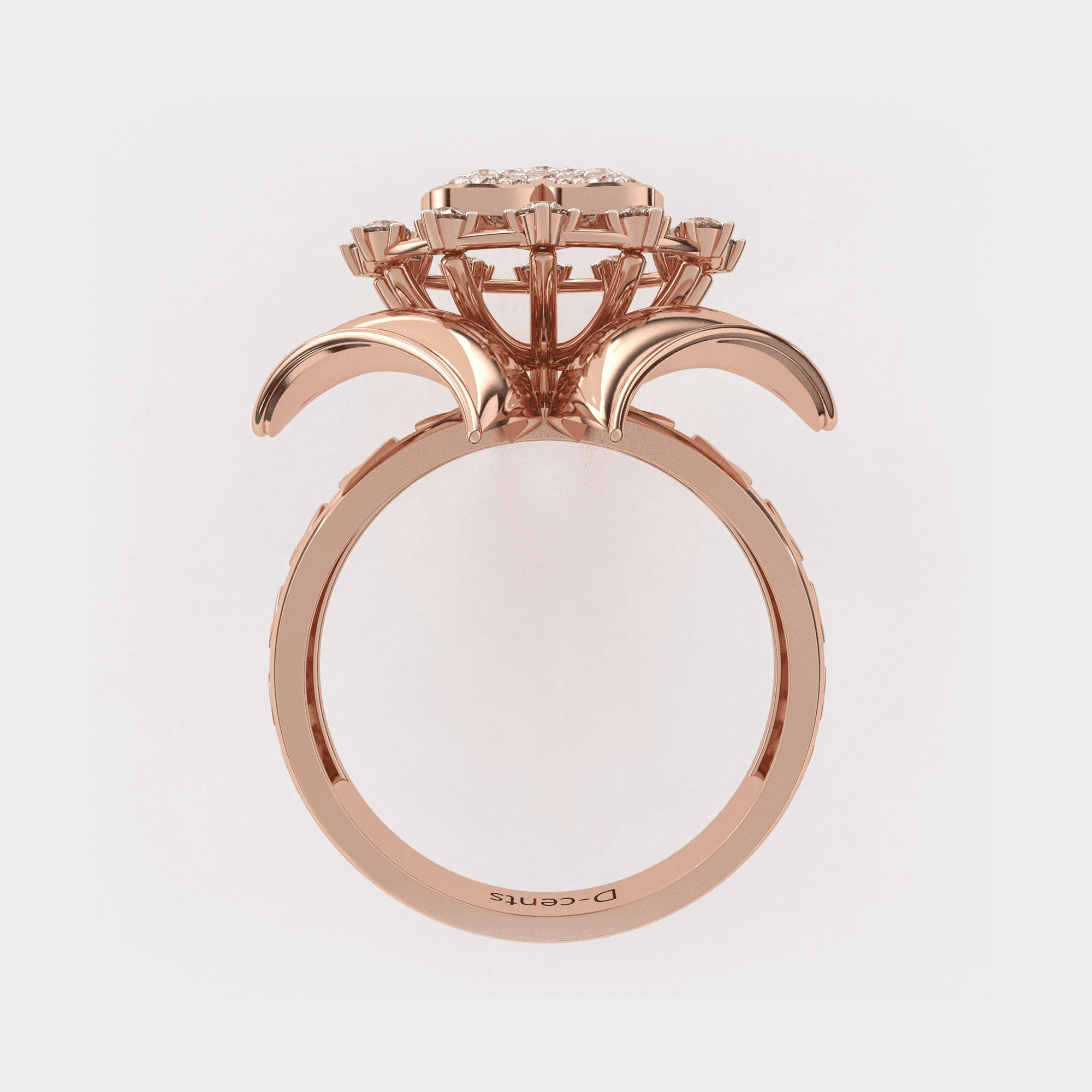 Golden Heart Diamond Ring