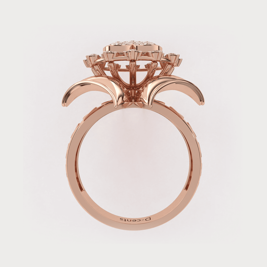 Golden Heart Diamond Ring