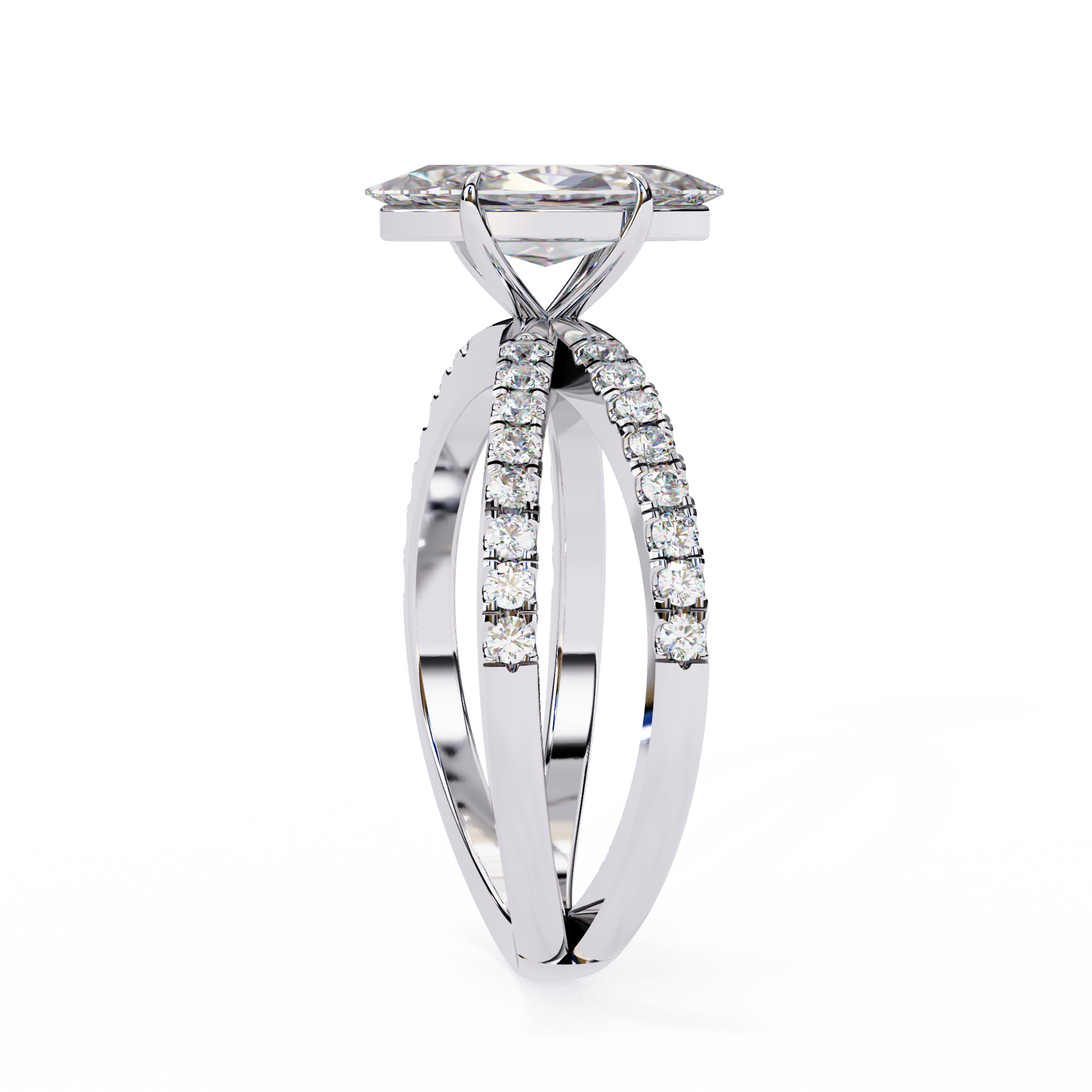 Golden Petal Diamond Ring13