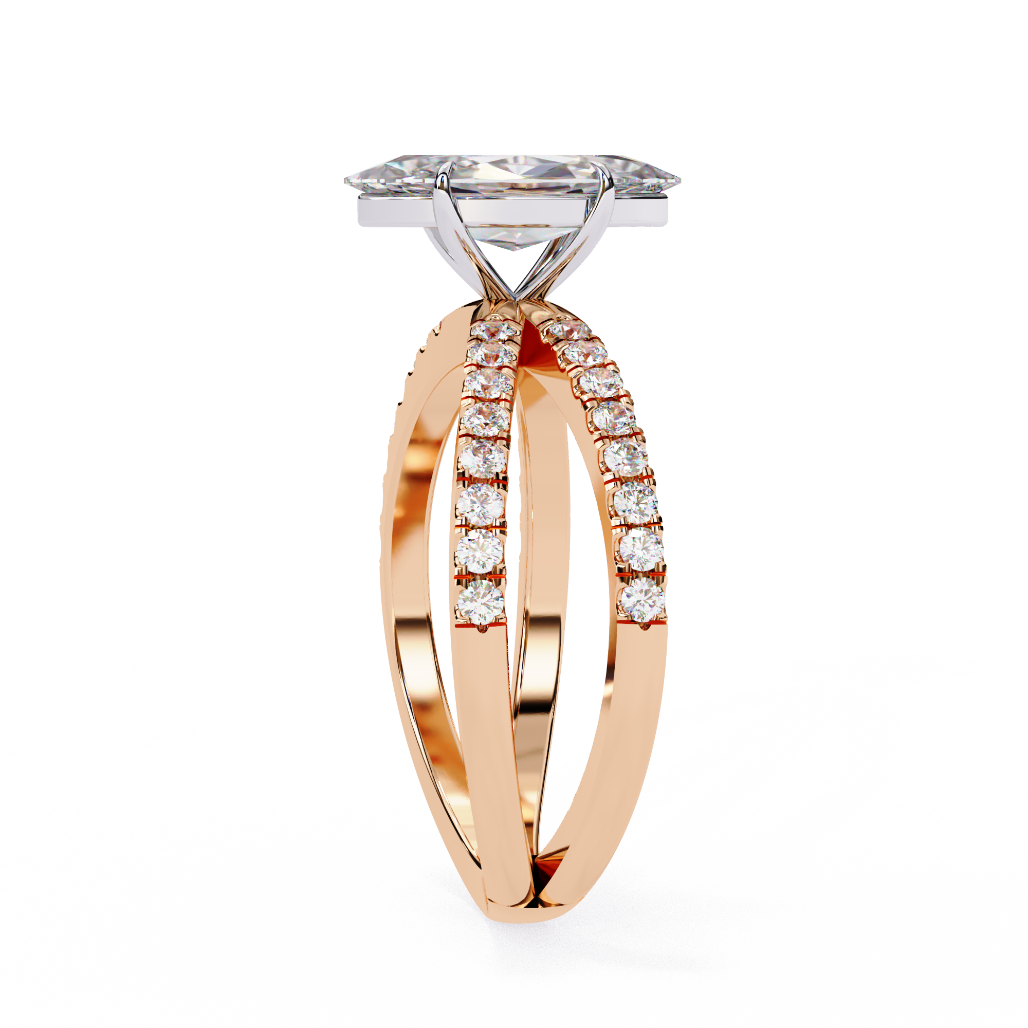 Golden Petal Diamond Ring8