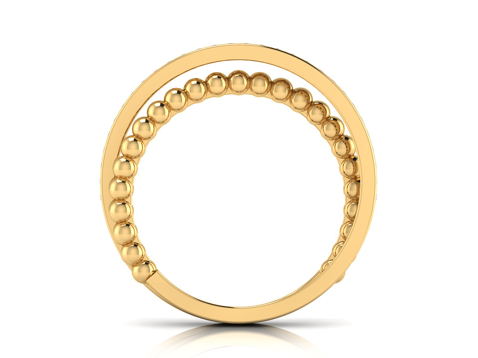 Golden Symphony Diamond Ring band 8