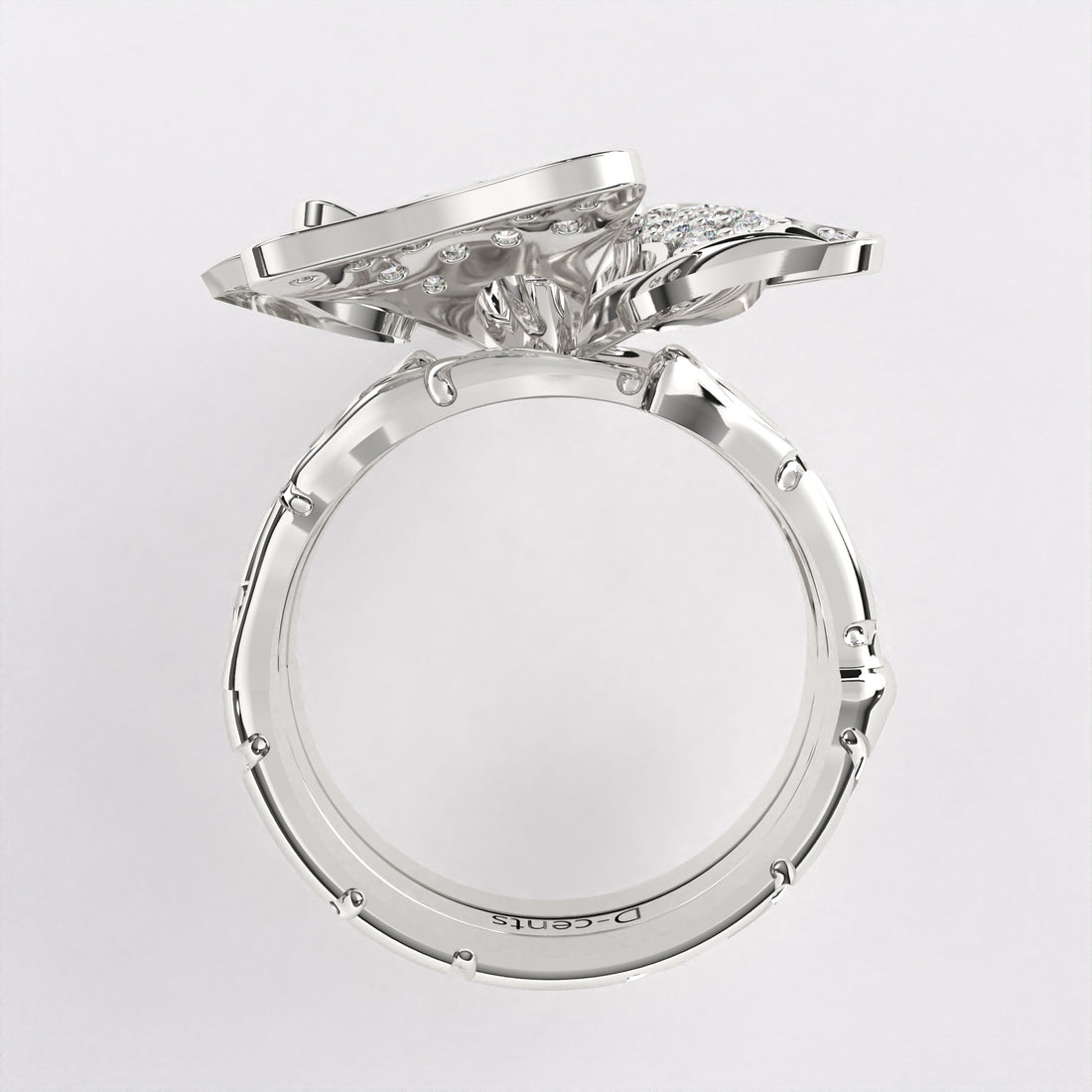 Gorgeous petal Diamond Ring in 925 Silver