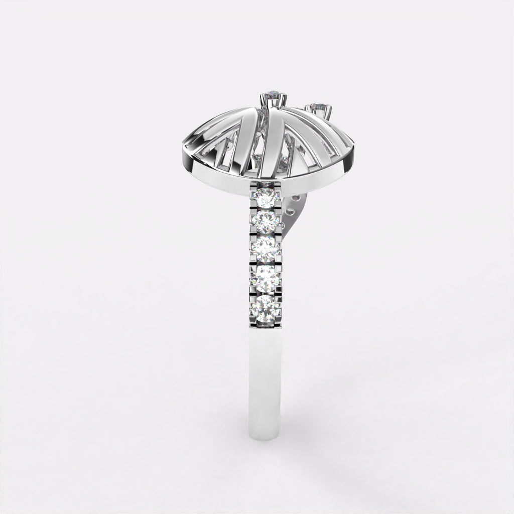 Grace Diamond Ring in 925 Silver